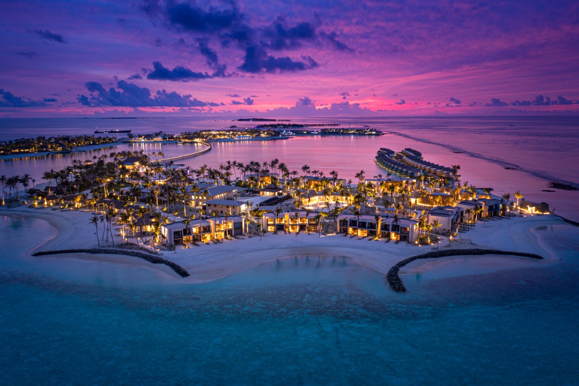 Hard-Rock-Hotel-Maldives-during-sunset-Medium