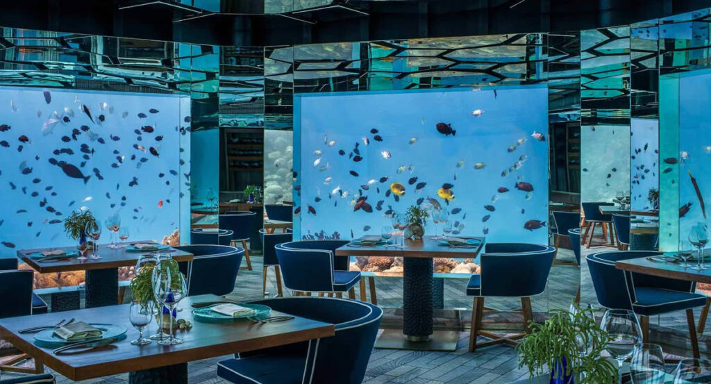 馬爾地夫海底餐廳,水底酒吧,海中SPA,海底別墅