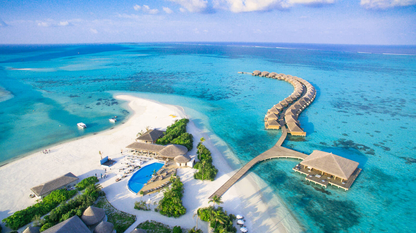 Cocoon Maldives 島嶼與水上飛機接駁位置空拍