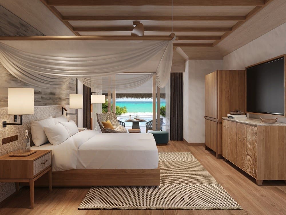 Beach Villa with Pool 沙灘泳池別墅臥室