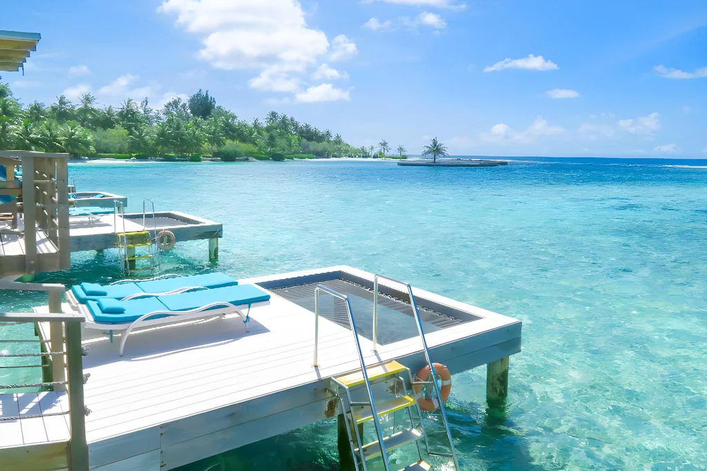 Overwater Villa 海上別墅的露台