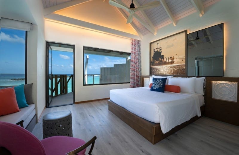 Water Villa 水上別墅的臥室