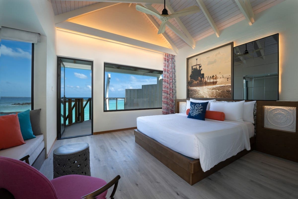 Water Villa 水上別墅的臥室