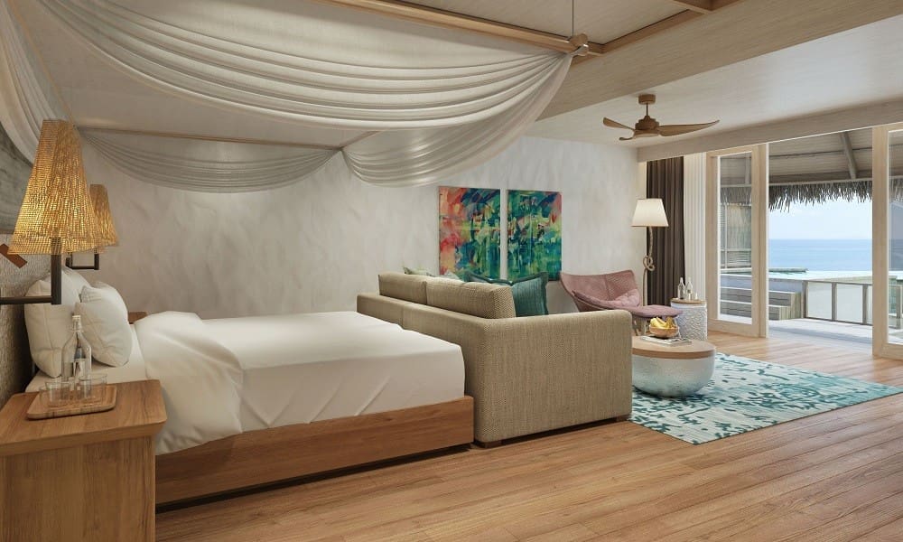 Water Villa with Pool 海上泳池別墅臥室