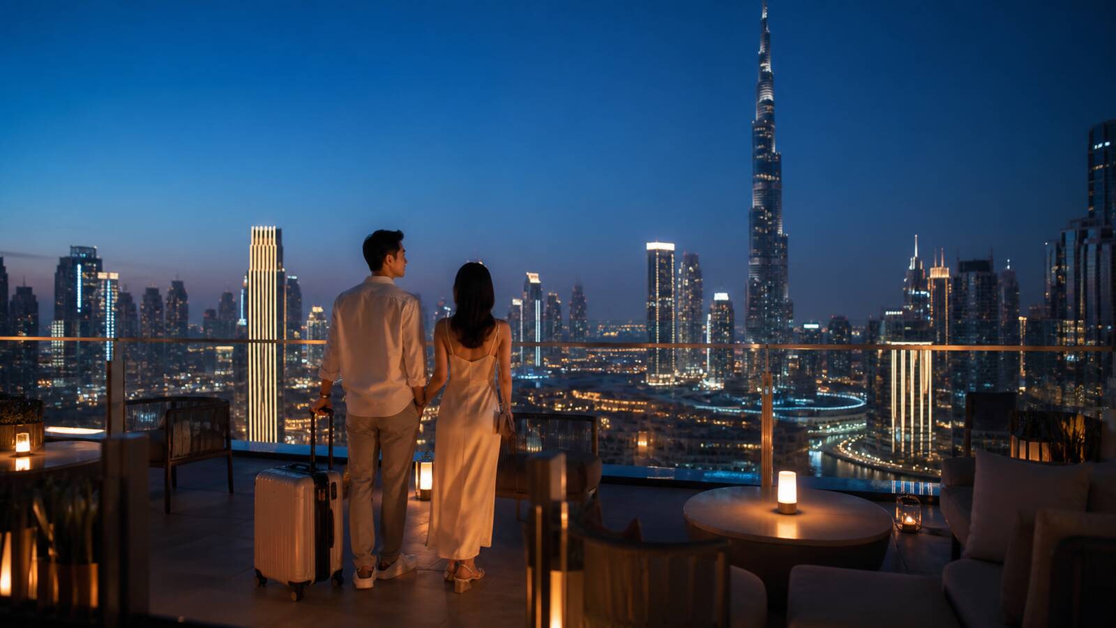 Dubai skyline on a refined two-country journey