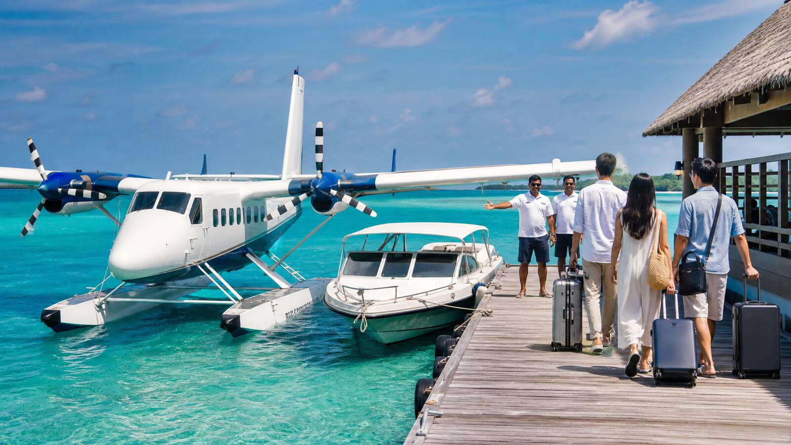 Maldives seaplane and speedboat island transfers