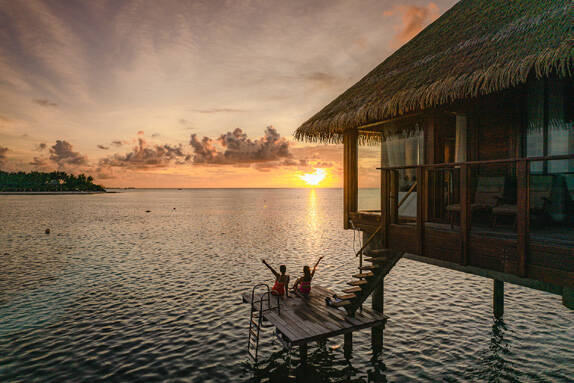 Club Med 卡尼島水上屋夕陽景觀