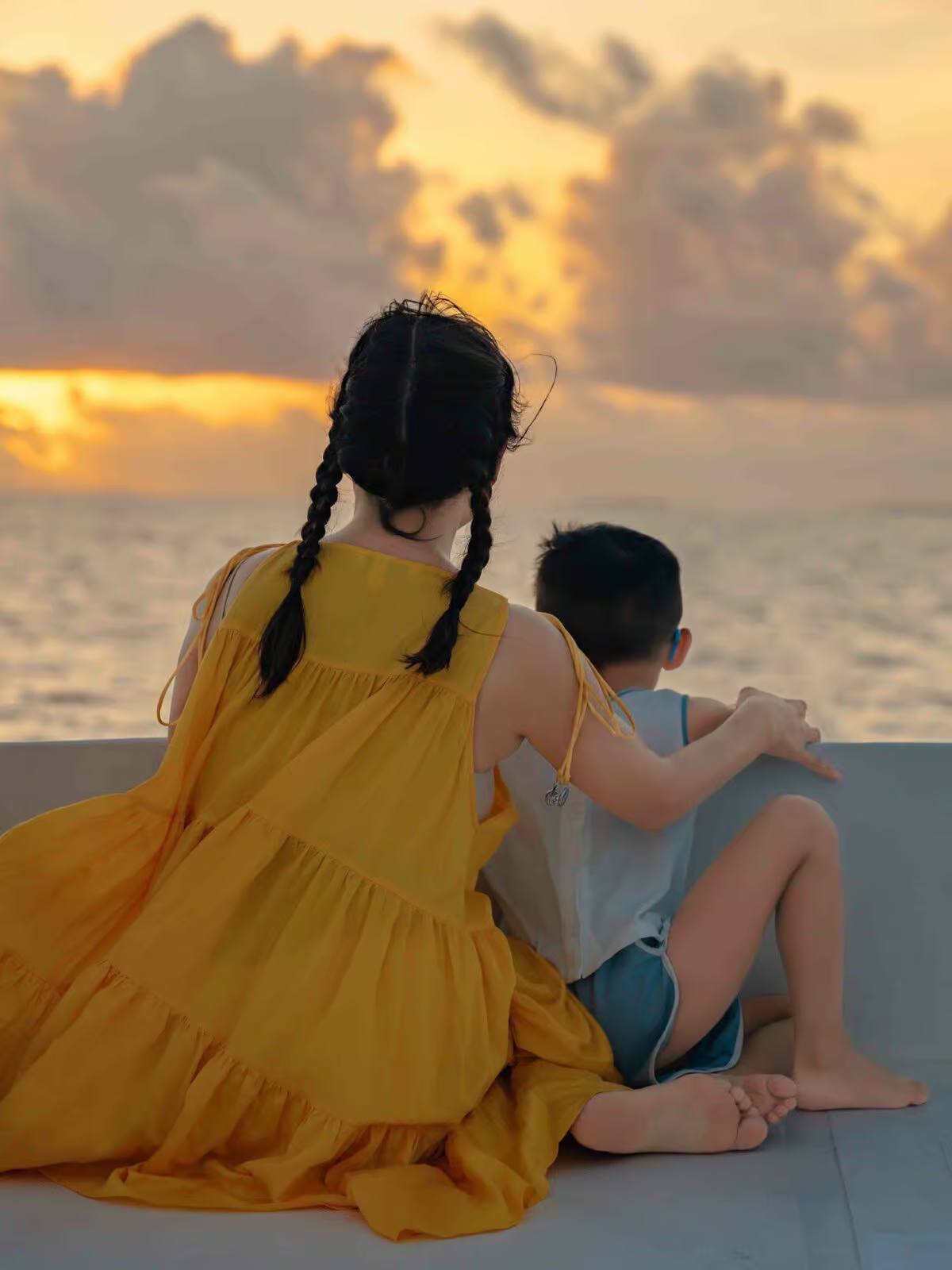 Meeru Maldives 親子旅客與海景