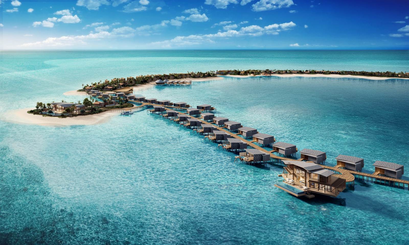 Hyatt Regency Samarafushi Maldives 全島與水上別墅官方空拍效果圖