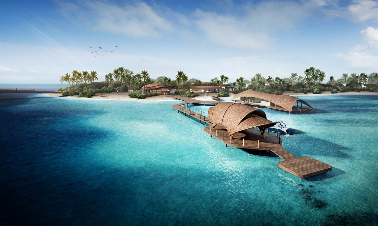 Hyatt Regency Samarafushi Maldives 抵達碼頭官方效果圖