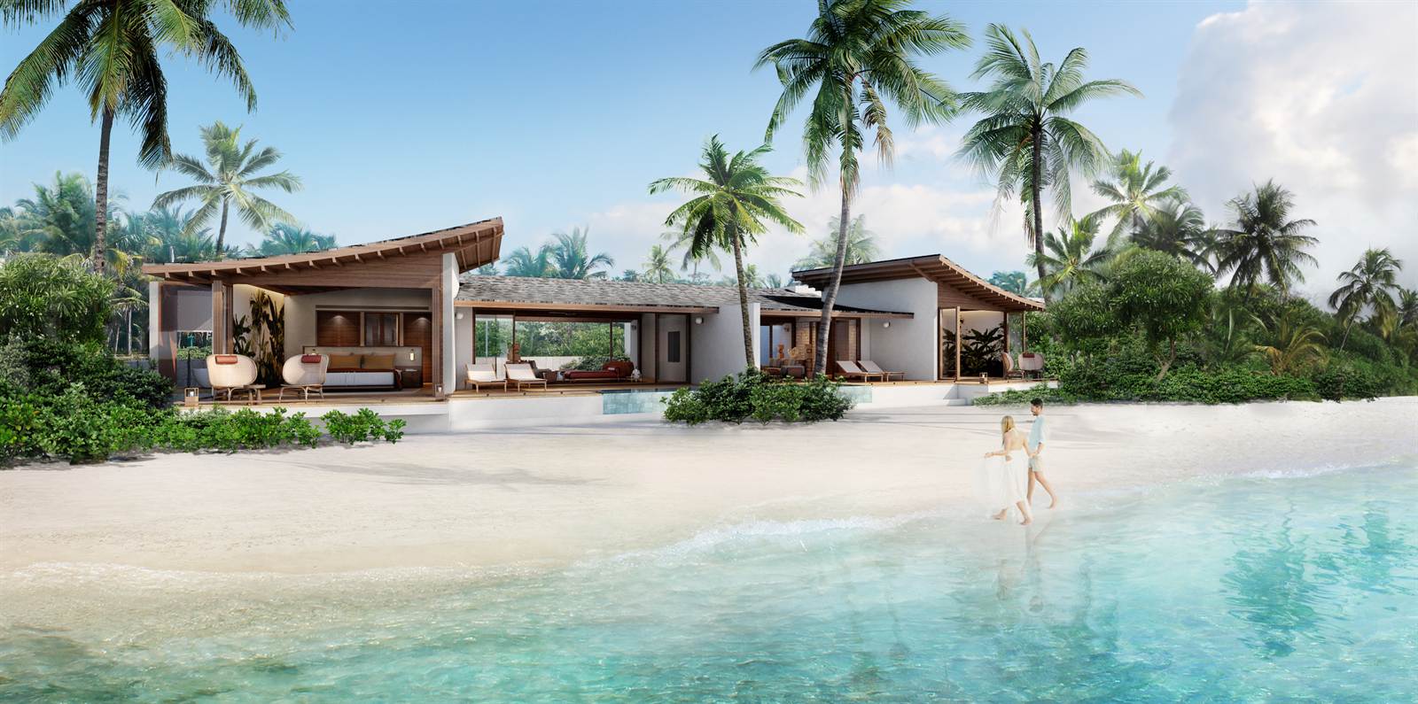 Hyatt Regency Samarafushi Maldives 沙灘泳池 Villa 官方效果圖