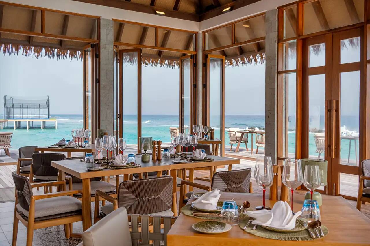 Meyyafushi Maldives Alif 亞洲餐廳海景座位