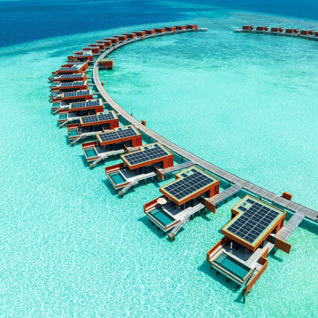 Veligandu Maldives Resort Island Ocean Pool Villas 空拍