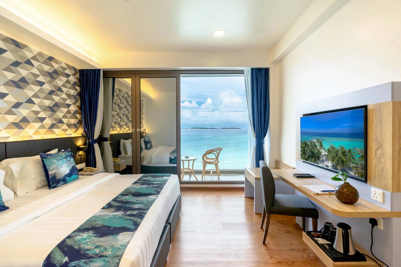 Arena Beach Hotel Maafushi Premium Double Room with Balcony and Sea View 高級陽台海景雙人房