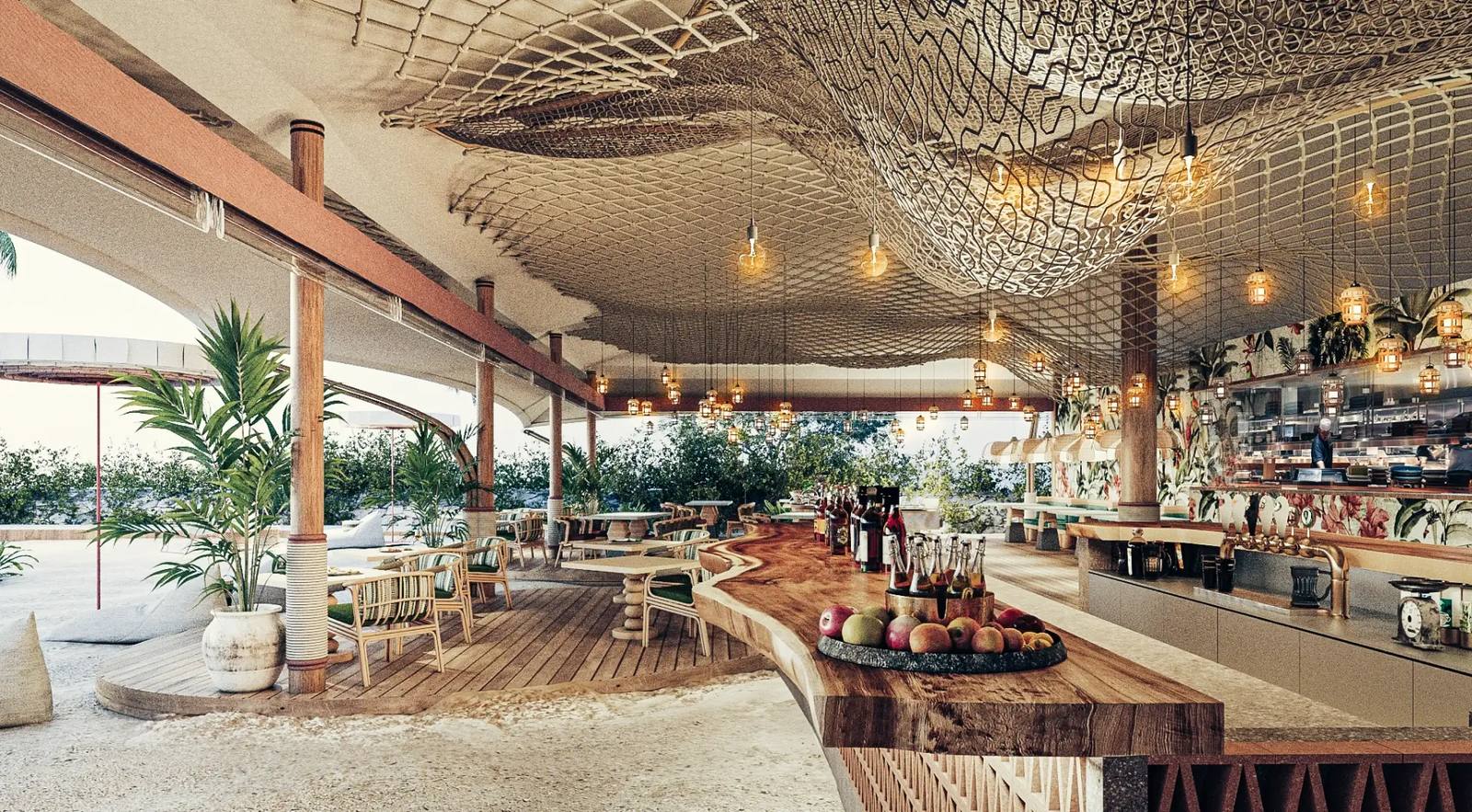 Aura Maldives 餐廳酒吧效果圖