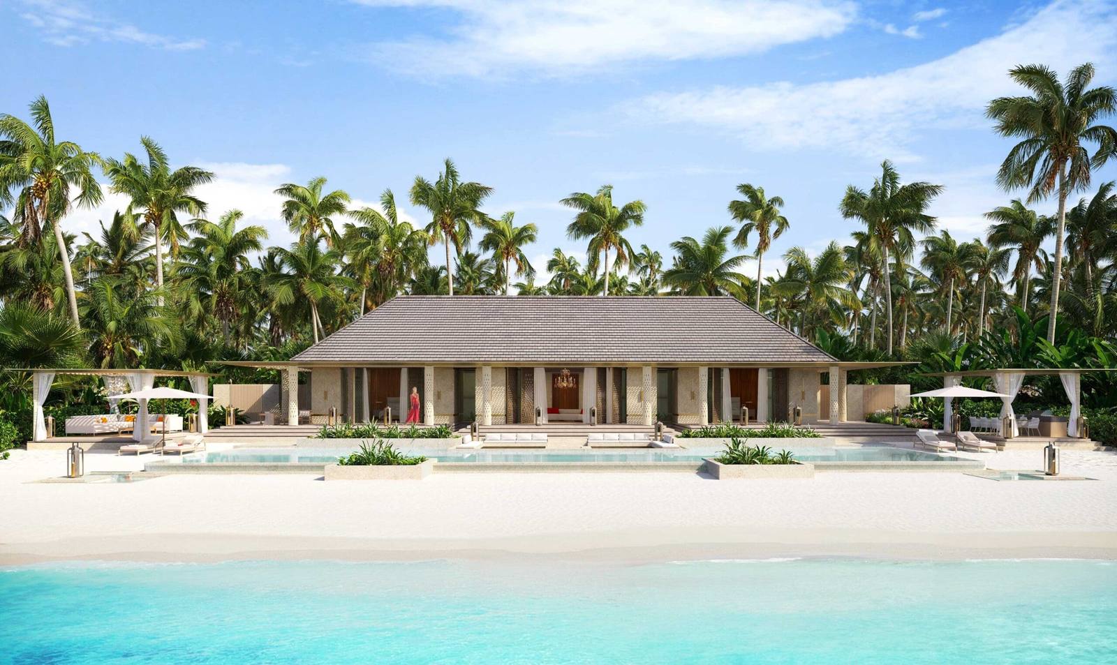 Baccarat Maldives 兩房海灘公館效果圖