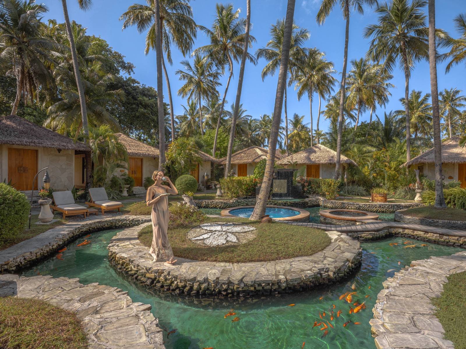 Bandos Maldives Orchid Spa 花園步道