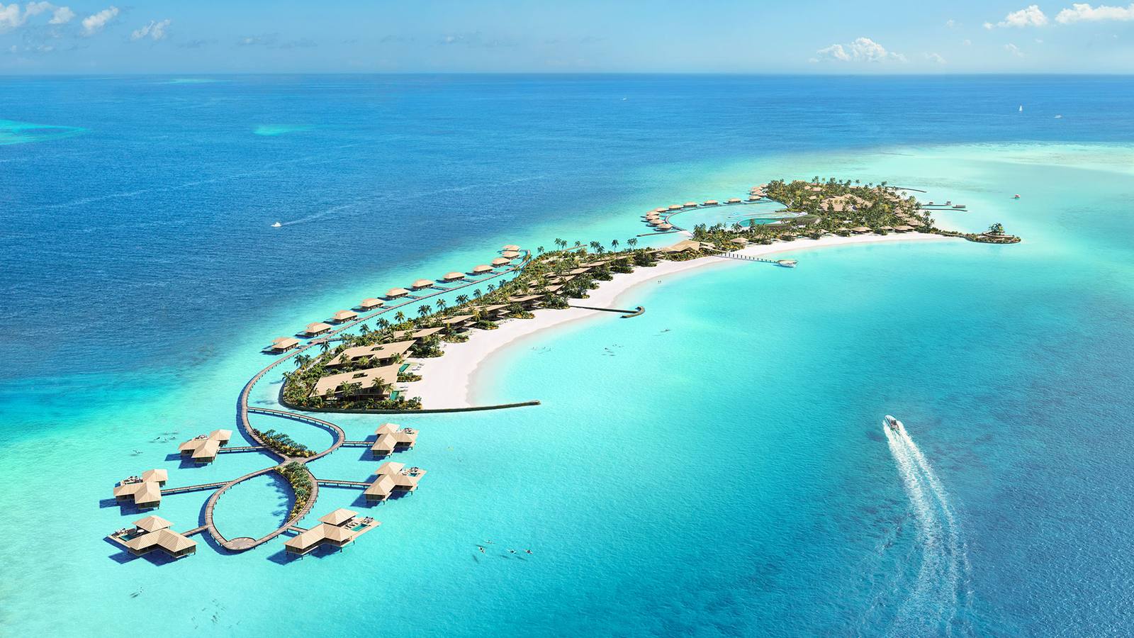 Capella Maldives 島嶼空拍效果圖