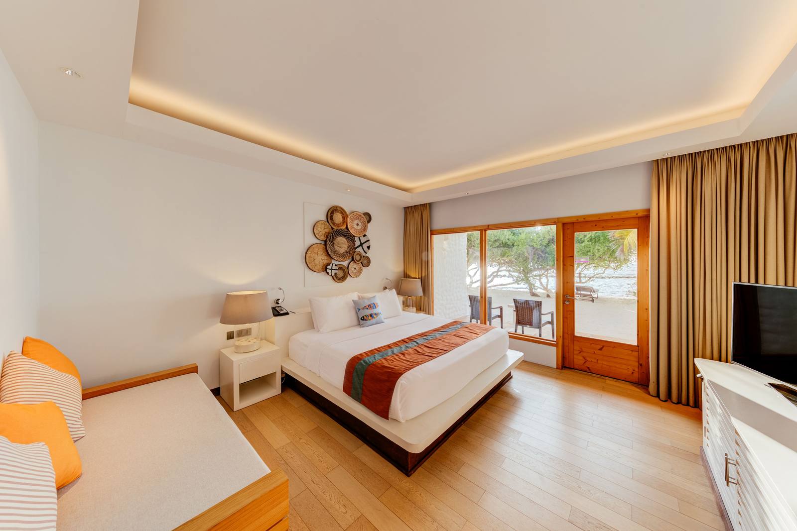 Cinnamon Dhonveli Superior Room Ocean View 臥室