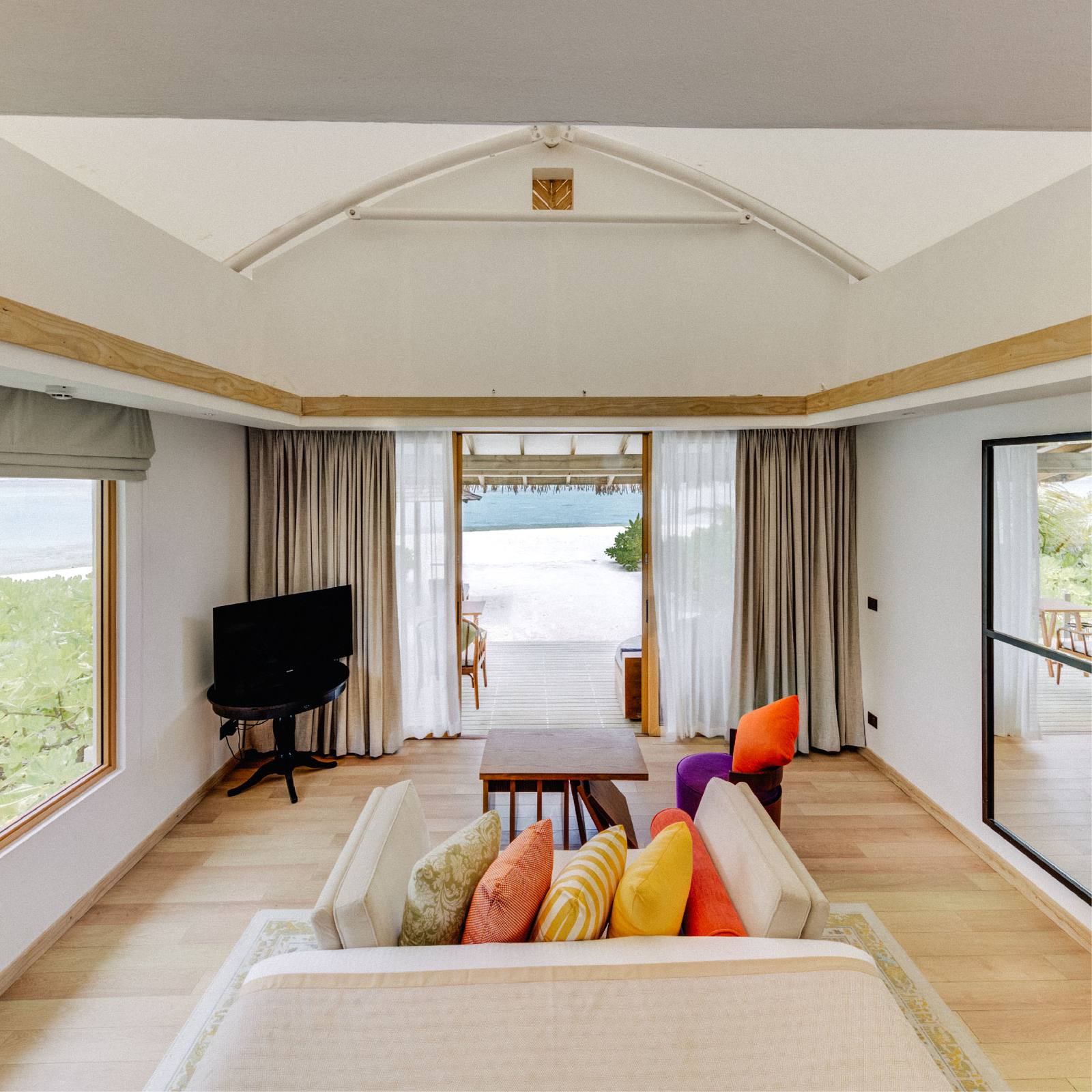 Cinnamon Hakuraa Huraa Platinum Beach Bungalow 起居空間