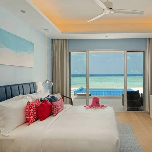 Eri Maldives Beach Pool Villa 沙灘泳池別墅臥室