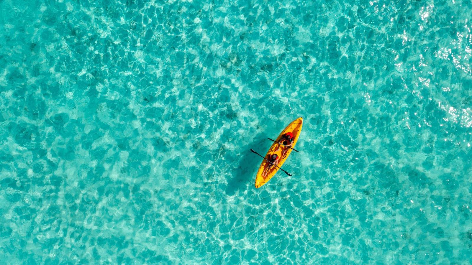 Fihalhohi Maldives 潟湖獨木舟空拍