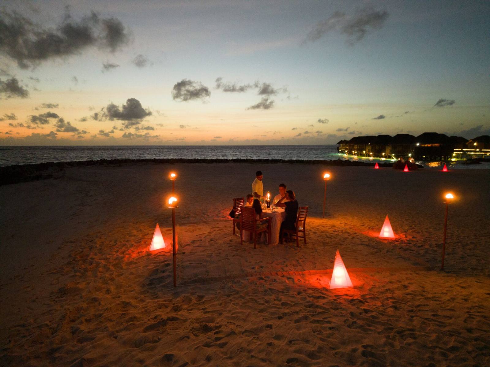 Fihalhohi Maldives 沙灘晚餐