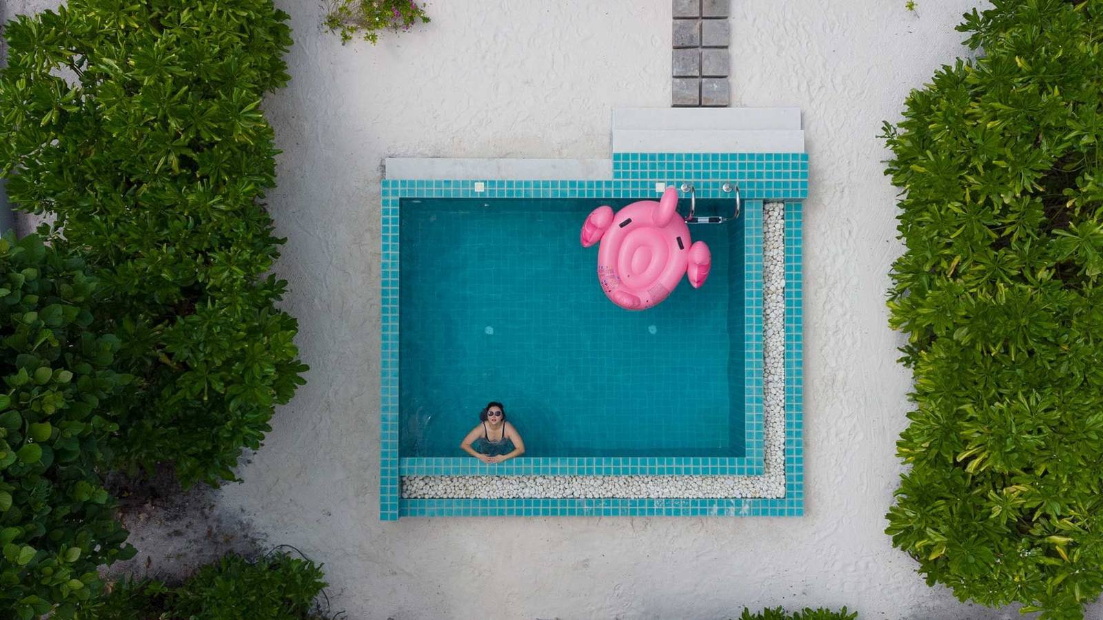 Ifuru Island Sunset Beach Villa with Pool 泳池俯瞰