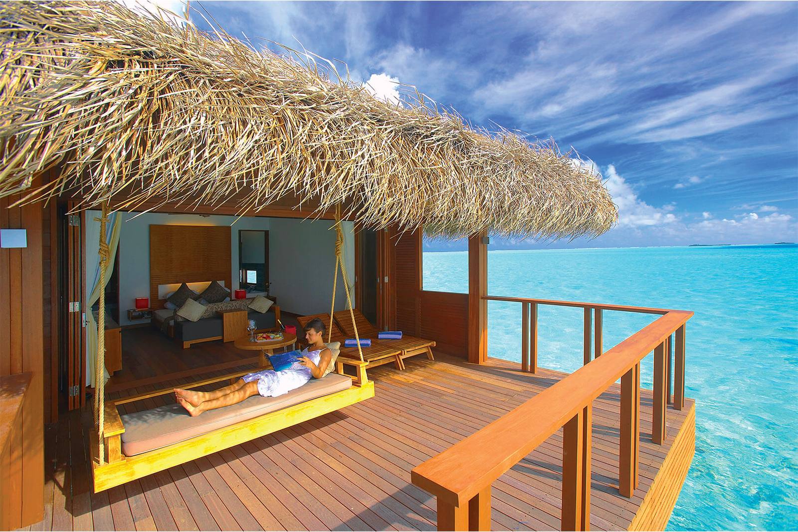 Medhufushi Water Villa 露台鞦韆